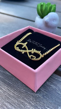 Load image into Gallery viewer, FAZ Custom Heartbeat Infinity Name Necklace Lifetime Warranty
