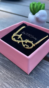 FAZ Custom Heartbeat Infinity Name Necklace Lifetime Warranty