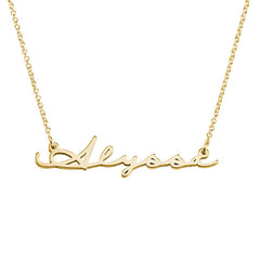 18K Signature Style Personalized Name Necklace
