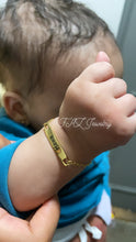 Charger l&#39;image dans la galerie, 18K Custom Baby Kids Bar Engraved Bracelet

