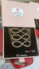 18K Gold Custom Infinity Name Necklace