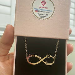 18K Gold Custom Infinity Name Necklace