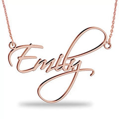 18K Custom Name Necklace Scriptina Font