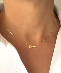 Custom Size Dainty 0.7 inch Name Necklace