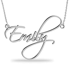 18K Custom Name Necklace Scriptina Font