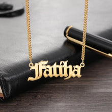 Load image into Gallery viewer, Old English Personalized Name Necklace
