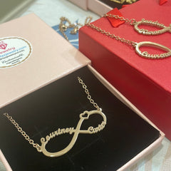 18K Gold Custom Infinity Name Necklace