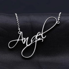 18K Custom Name Necklace Scriptina Font
