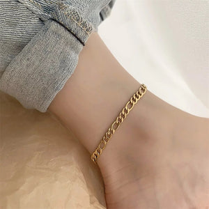 4mm Figaro Chain Anklet