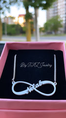 18K Gold Custom Infinity Name Necklace