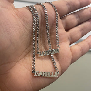 18K Custom Dainty Capital Name Necklace