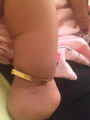 Custom Engraved Thin Bar Child Adult Bracelet