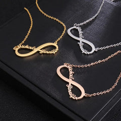18K Gold Custom Infinity Name Necklace