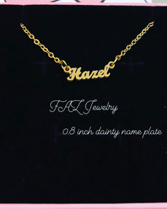 Custom Size Dainty Name Necklace