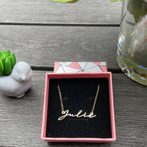 18K Signature Style Personalized Name Necklace