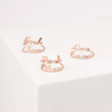 Charger l&#39;image dans la galerie, Personalized 2 Name Ring
