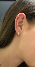 Charger l&#39;image dans la galerie, 18K Gold Vermeil Faz Diamond mini Hoop Earrings
