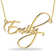 Load image into Gallery viewer, 18K Custom Name Necklace Scriptina Font
