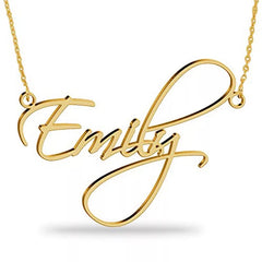 18K Custom Name Necklace Scriptina Font
