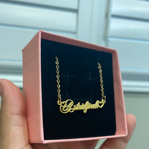 Custom Double Heart Name Necklace