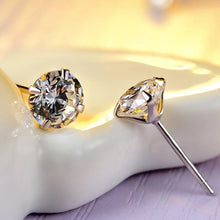 Load image into Gallery viewer, 18K Gold Vermeil FAZ Diamond Bridal Stud Earrings
